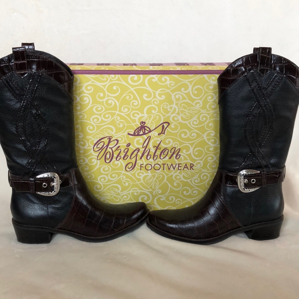 High End Chocolate Leather Boots